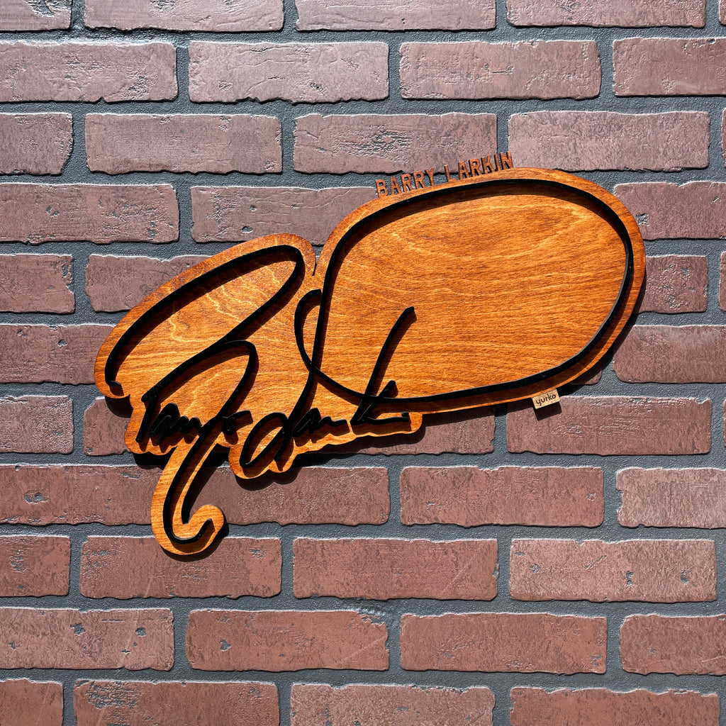 Barry Larkin 3D Signature Color Wood Wall Sign