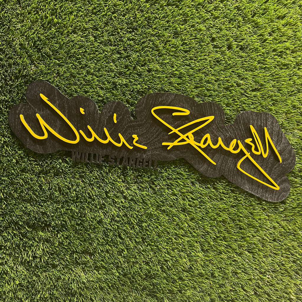 Willie Stargell 3D Signature Color Wood Wall Sign