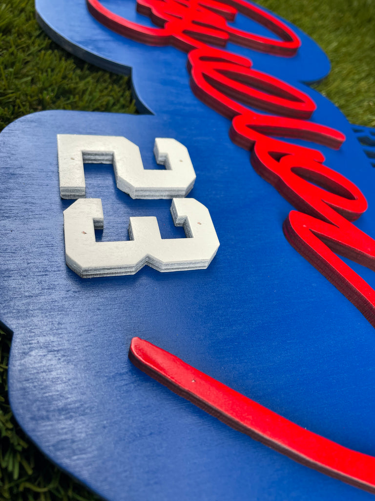 Ryne Sandberg 3D Signature Color Wood Wall Sign