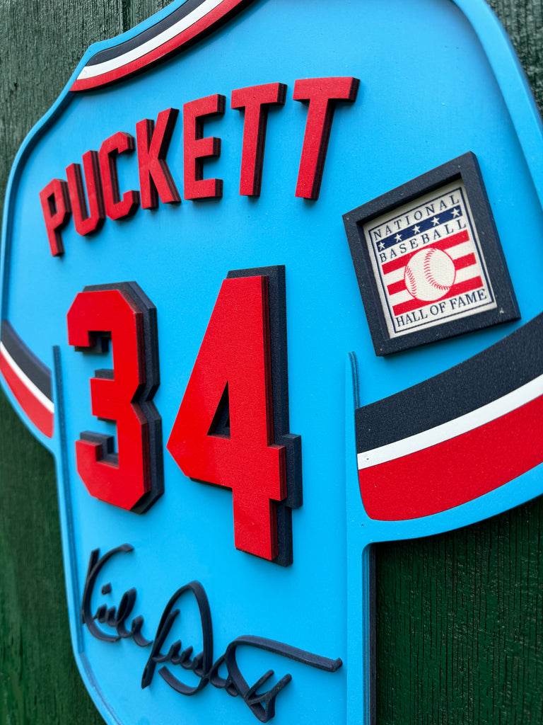 Kirby Puckett Player Jersey Wall Sign
