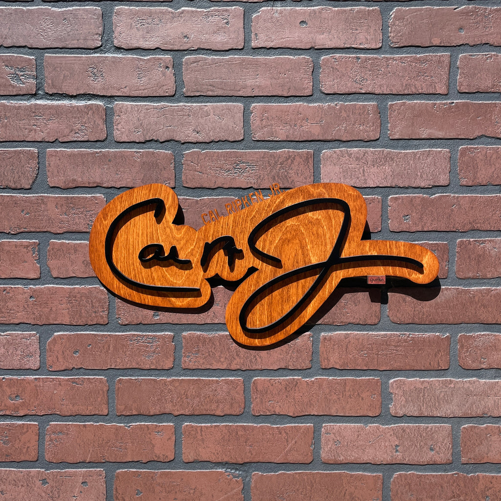 Cal Ripken Jr. 3D Signature Color Wood Wall Sign