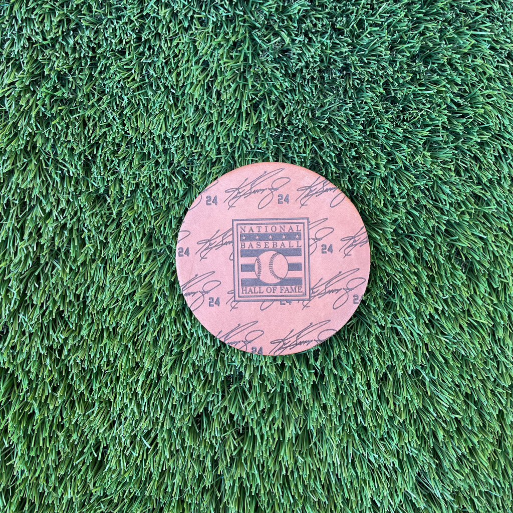 KEN GRIFFEY JR. NATIONAL BASEBALL HALL OF FAME LEATHER COASTER
